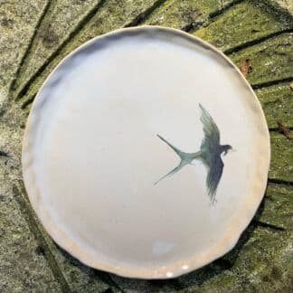 Assiette en grès Oiseaux