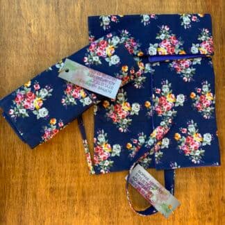 Trousse en tissu à motif floral